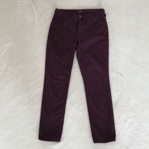 NYDJ Burgundy Colored Slimming Skinny Jeans